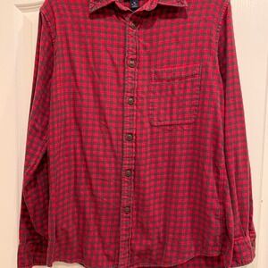 Lands' End Men Flannel Shirt‎ Size 15/15 1/2 Traditional Fit